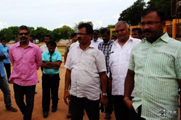 Rajamouli at Baahubali Movie Audio Launch Arrangements